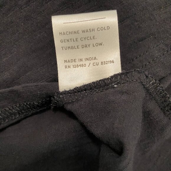 Pact Featherweight Slub Long Sleeve Black Tee Size L - Picture 6 of 6